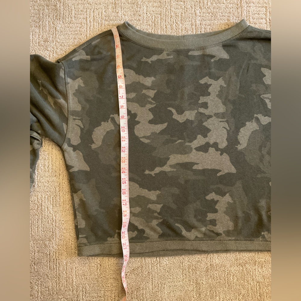 🌿🍂 Prana Cozy Up Polmale Camo Sweatshirt Oversized M Soft Hemp Blend EUC - Picture 11 of 12
